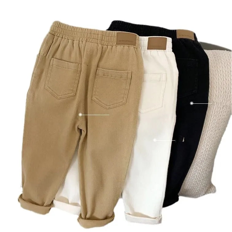 Boys Casual Pants Solid Toddler Kids Clothes Children's Trousers for Boy Pants
