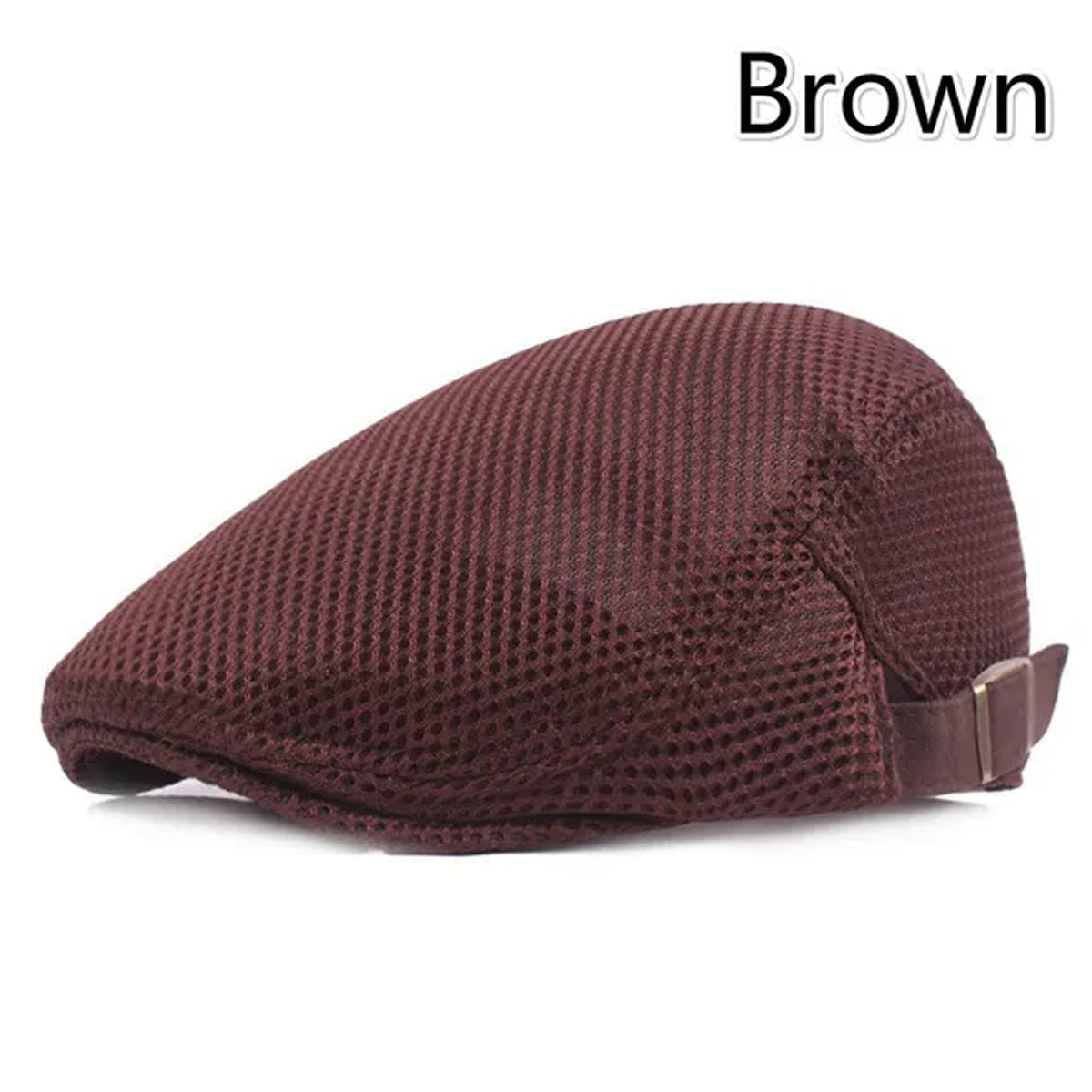 [8 Colors, Men's Flat Cap] 8 Colors Men's Cabbie Flat Cap | Breathable Mesh Summer Hat, Adjustable News Beret Ivy Cap | 1pc, Ideal Gift Choice