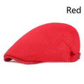 [8 Colors, Men's Flat Cap] 8 Colors Men's Cabbie Flat Cap | Breathable Mesh Summer Hat, Adjustable News Beret Ivy Cap | 1pc, Ideal Gift Choice