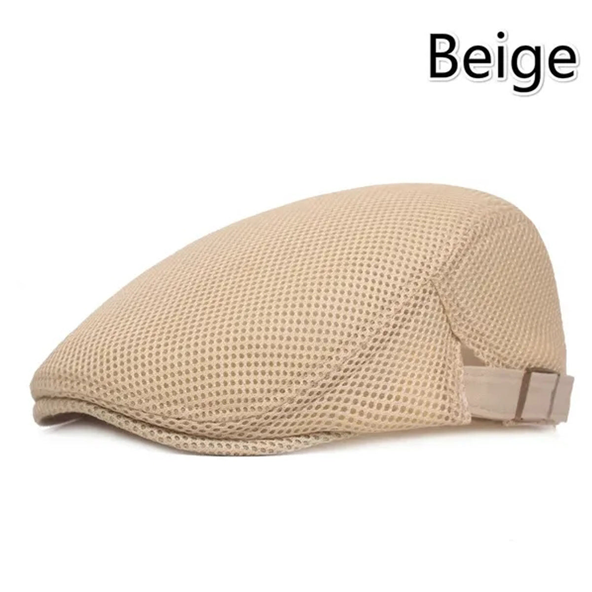 [8 Colors, Men's Flat Cap] 8 Colors Men's Cabbie Flat Cap | Breathable Mesh Summer Hat, Adjustable News Beret Ivy Cap | 1pc, Ideal Gift Choice