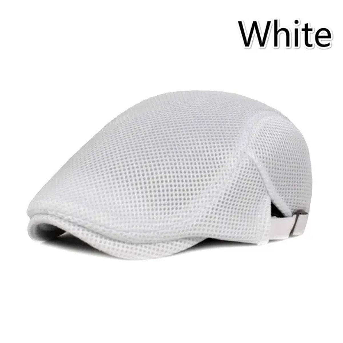 [8 Colors, Men's Flat Cap] 8 Colors Men's Cabbie Flat Cap | Breathable Mesh Summer Hat, Adjustable News Beret Ivy Cap | 1pc, Ideal Gift Choice