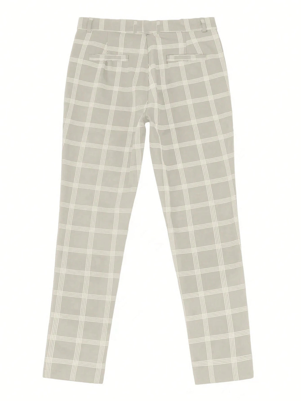Manfinity Homme Men Casual Plaid Slim-Fit Suit Pants