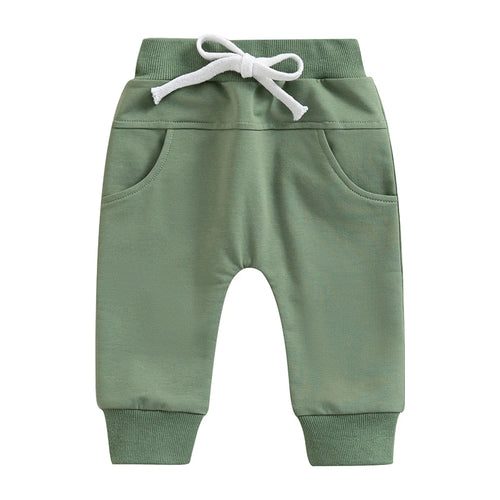 2022-12-12 Lioraitiin 0-3Years Toddler Baby Boys Sweatpants Elastic Waist Drawstring Solid Fall Trousers Pockets Casual Clothes