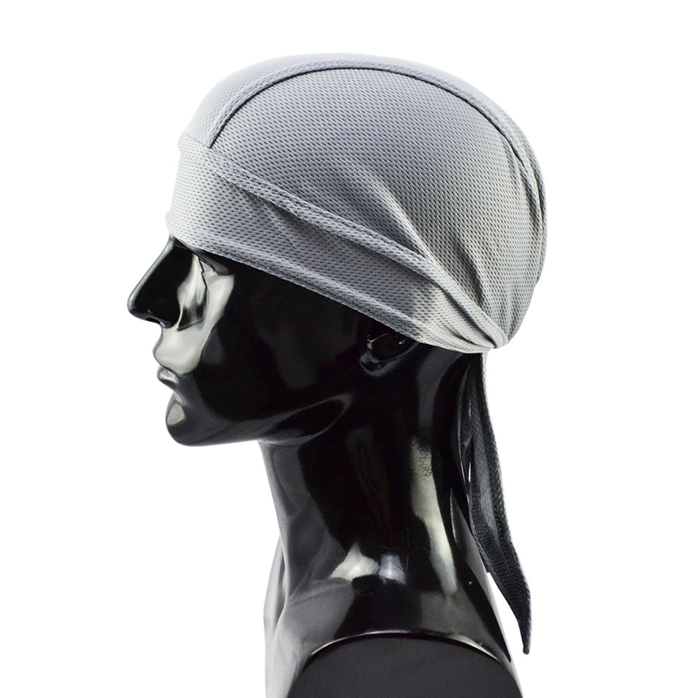 1pc Breathable Mesh Long Tail Head Wrap Cycling Cap Beanie Skull Cap For Men, Ideal Choice For Gifts