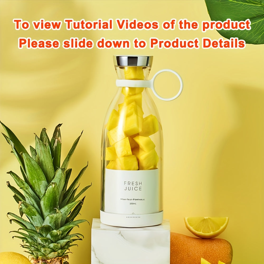 11.83oz Portable Electric Wireless Mini Fruit Blender Juicer - Perfect for On-the Go!