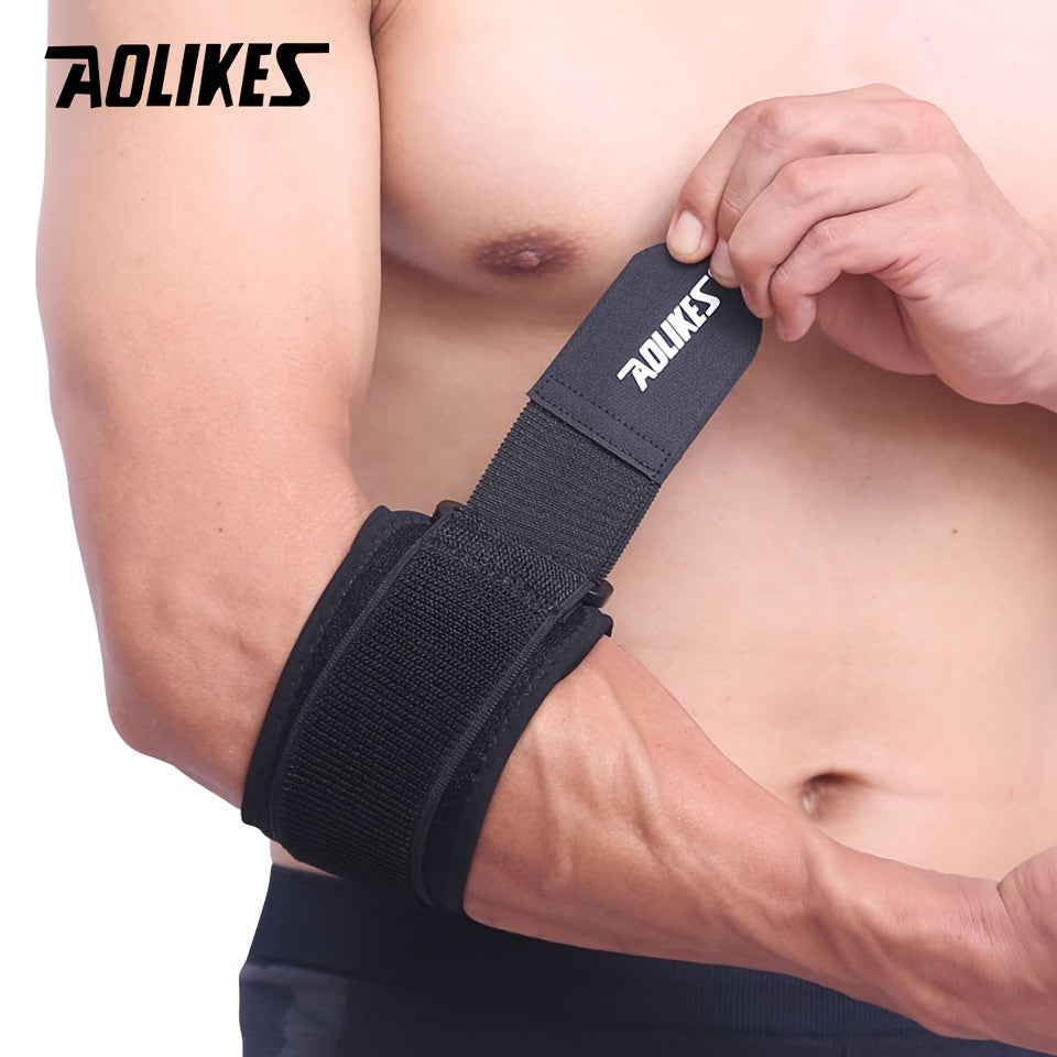 AOLIKES Tennis Elbow Support Pads - Adjustable Tennis Elbow Brace with Compression, Tennis Elbow Brace for Tennis, Basketball, Golf, - Non-slip Strap, Hand Wash Only - Ideal For Epicondylitis, Elbow Brace, Sports Care, Fit De