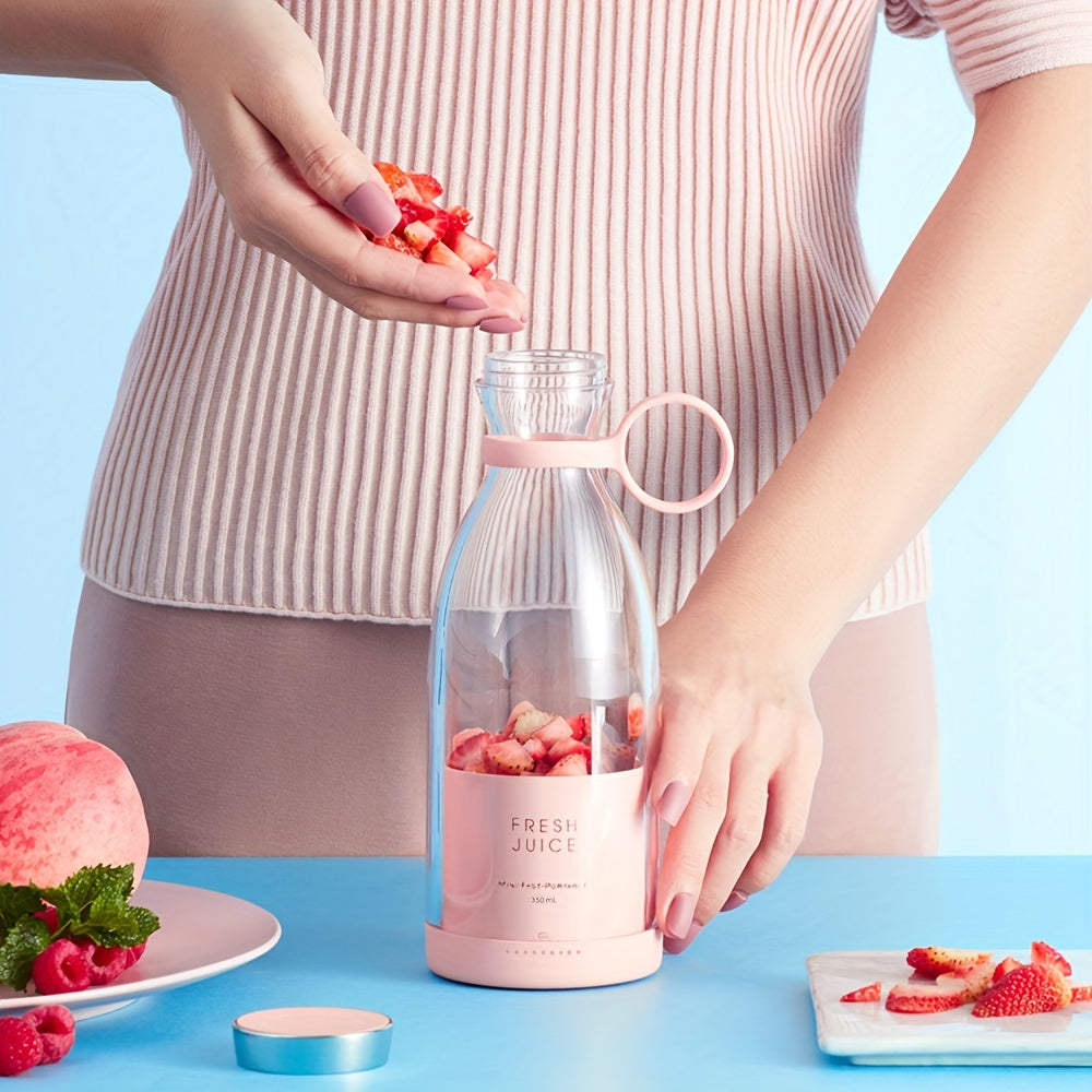 11.83oz Portable Electric Wireless Mini Fruit Blender Juicer - Perfect for On-the Go!