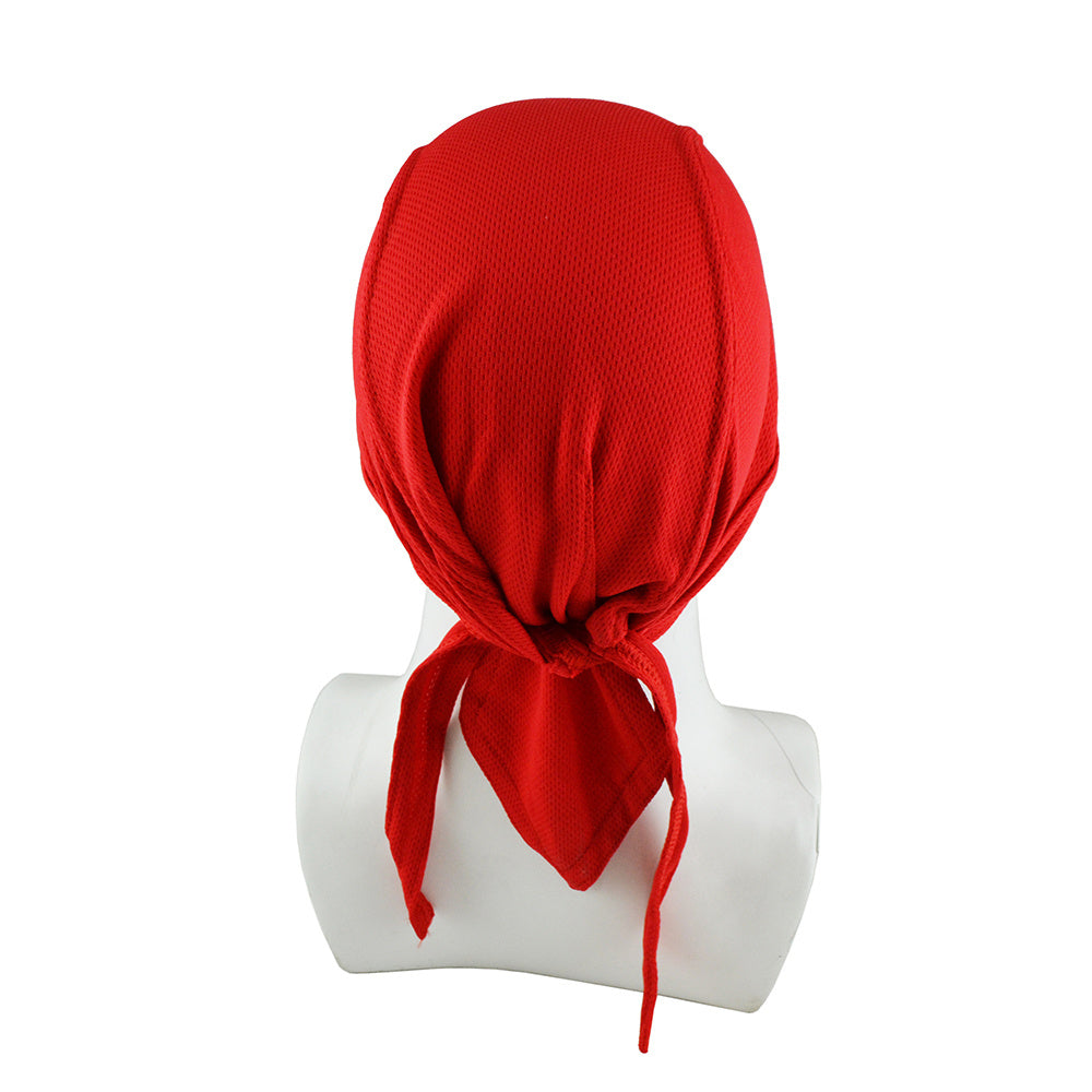 1pc Breathable Mesh Long Tail Head Wrap Cycling Cap Beanie Skull Cap For Men, Ideal Choice For Gifts