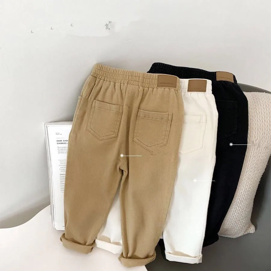 Boys Casual Pants Solid Toddler Kids Clothes Children's Trousers for Boy Pants