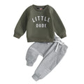 2Pcs Newborn Infant Baby Boy Clothes Toddler Letter Print Long Sleeve Sweatshirt Jogger Pants Set Casual Outfits