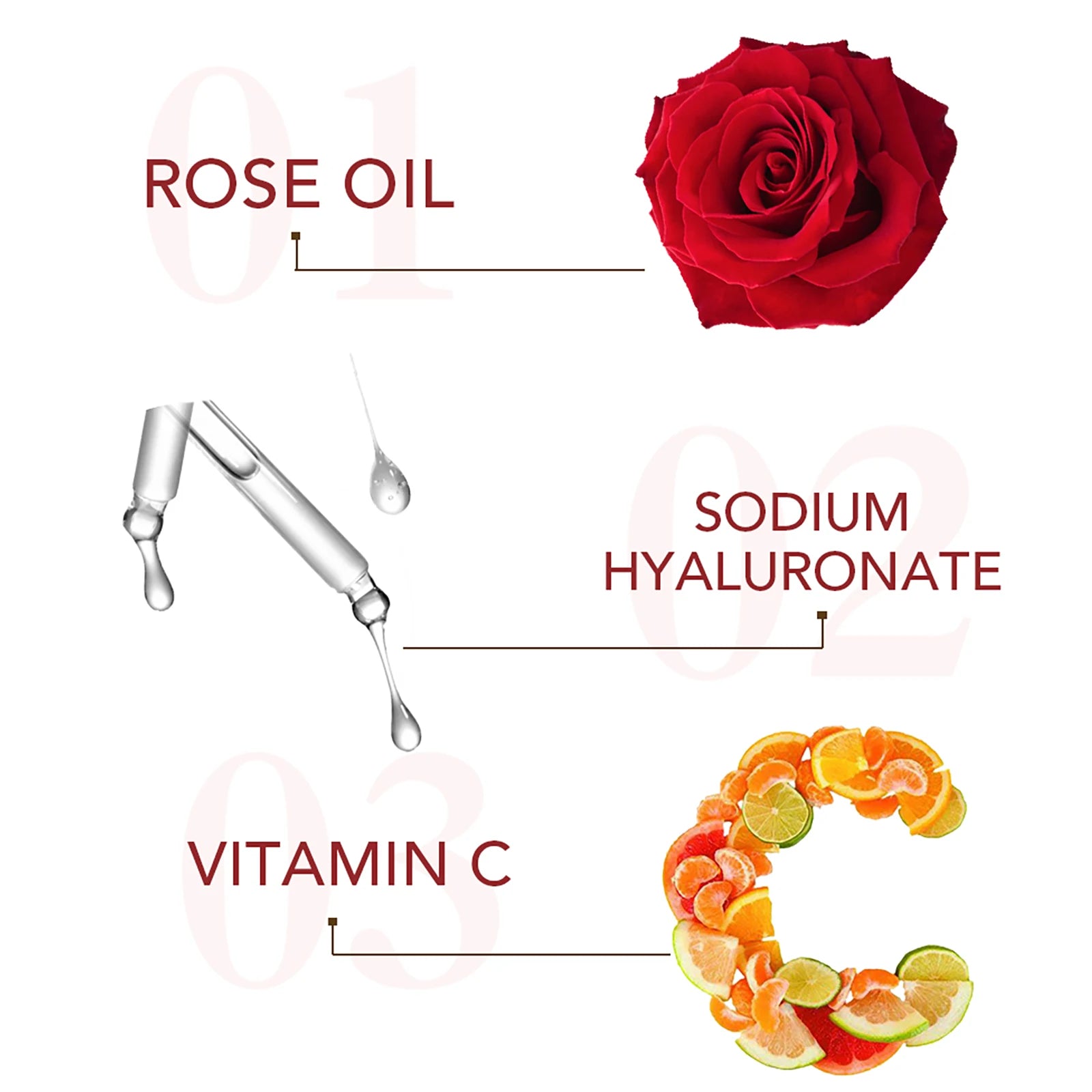 AILKE Rose Facial Brightening Toner, Moisturize, Deeply Cleaning, Remove Impurities, Stains, Unclogs Pores, With Vitamin C
