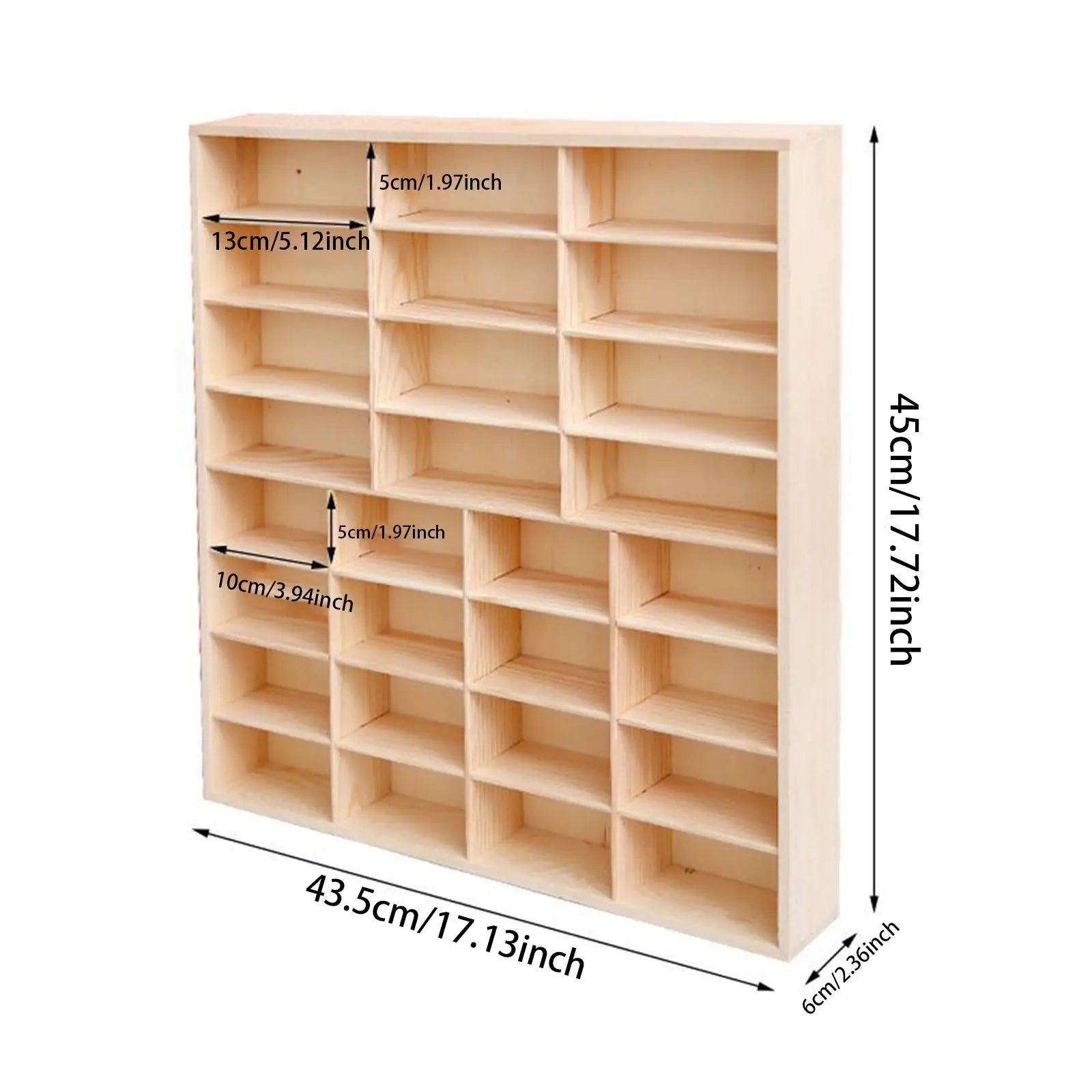 Wooden Multi-Grid Box Car Storage Display Box Hand-Held Storage Box Multi-Layer Display Cabinet Wall Toy Display Rack Stand