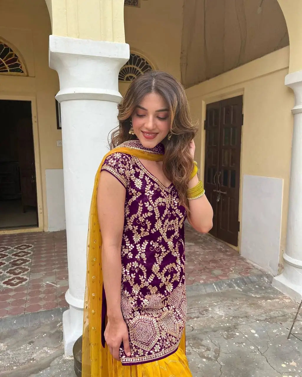 Tennecy's New Ready-Made Collection Heavy Embroidery Sequence Work Indian & Pakistani Top-Patiala & Dupatta Set Fully Stitched