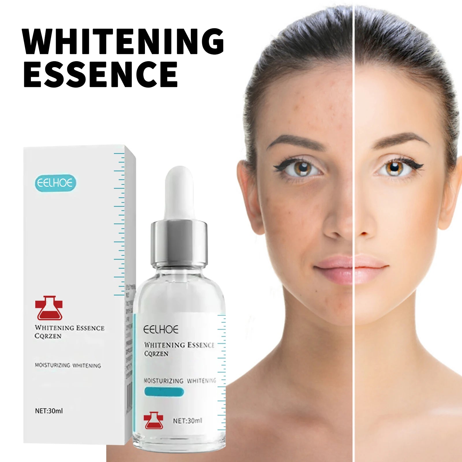 EELHOE Face Whitening Serum Remove Melasma Essence Fade Dark Spots Melanin Brightening Skin Essence Pigment Correction Products