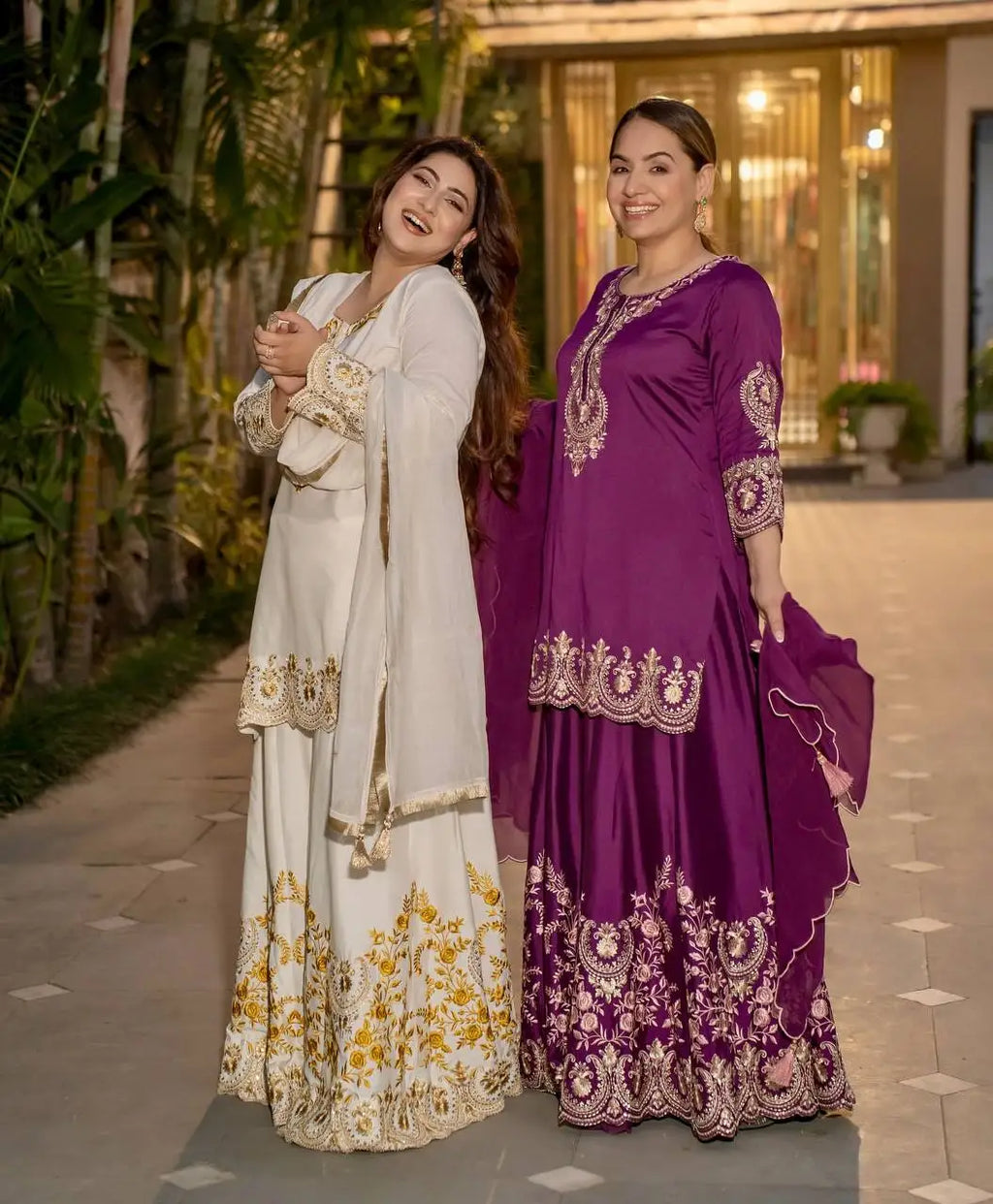 New Designer Indian and Pakistani Clothing Elegant Party Wear Top-Plazza and Dupatta with Heavy Embroidery Work