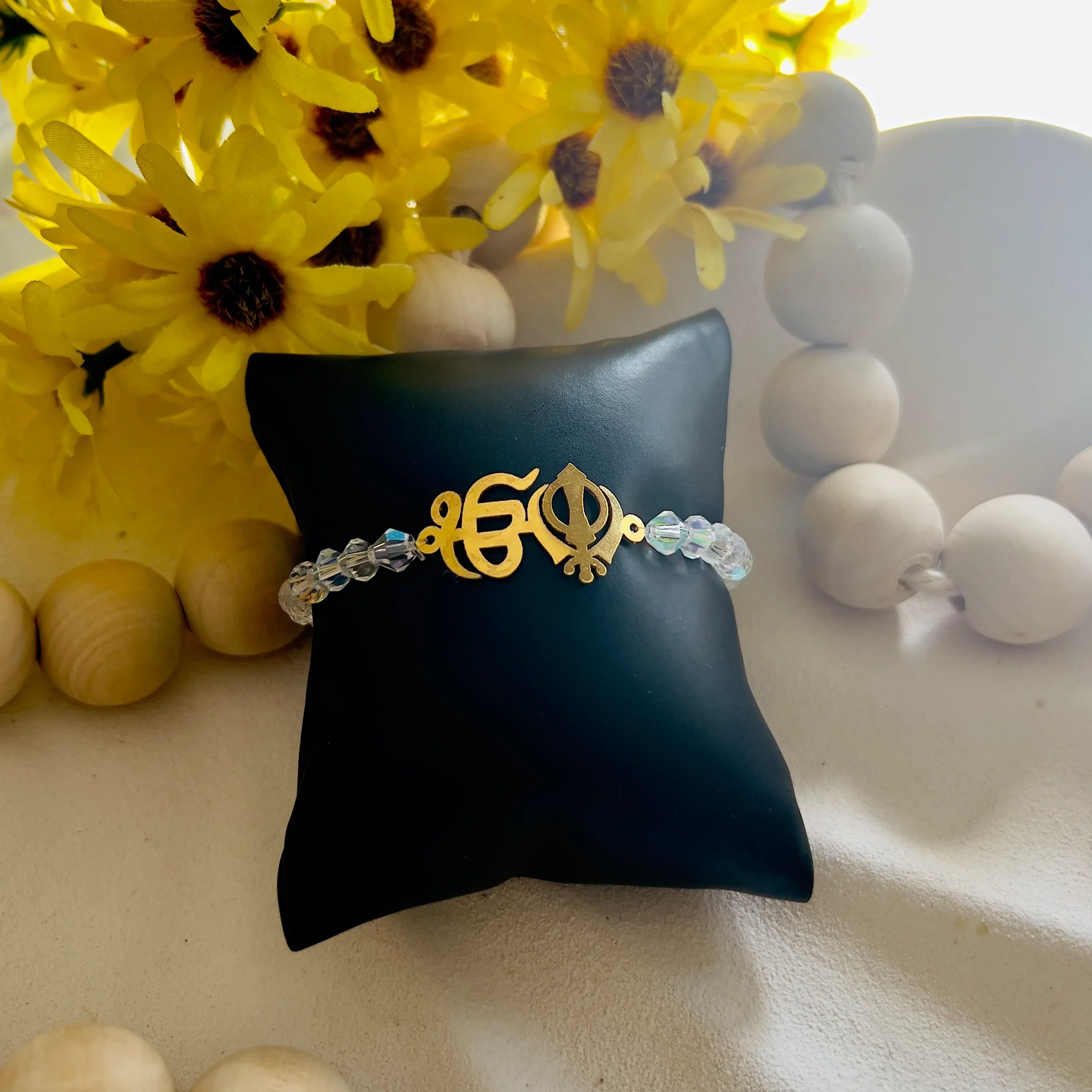 Ek Onkar Khanda Bracelet Cuff Bangles For Women Custom Diamond Bracelet Open Stainless steel Bracelets Gift For Her