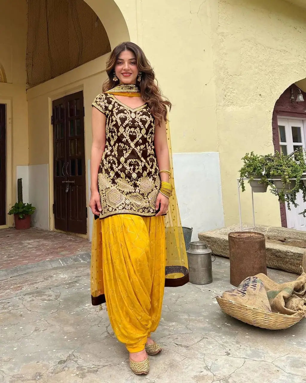 Tennecy's New Ready-Made Collection Heavy Embroidery Sequence Work Indian & Pakistani Top-Patiala & Dupatta Set Fully Stitched