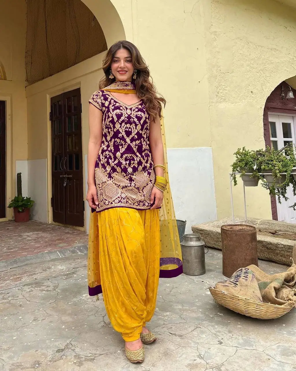 Tennecy's New Ready-Made Collection Heavy Embroidery Sequence Work Indian & Pakistani Top-Patiala & Dupatta Set Fully Stitched