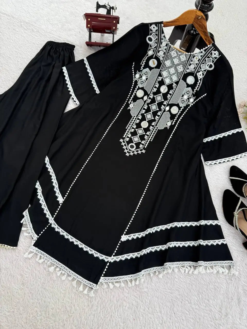 Designer Fully Stitched Reyon cotton Top and Dupatta Set New Trending Ready-to-Wear for Parties Indian & Pakistani Clothing