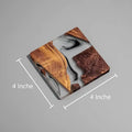Handmade Resin and Wood Table Coaster Natural Live Edge Wood Epoxy Mix for Drinkware and Decorative Use