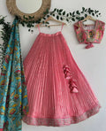 New Designer Fully Stitched Chinon Lakhnawi Cholli Set Ready to Wear Indian & Pakistani Clothing