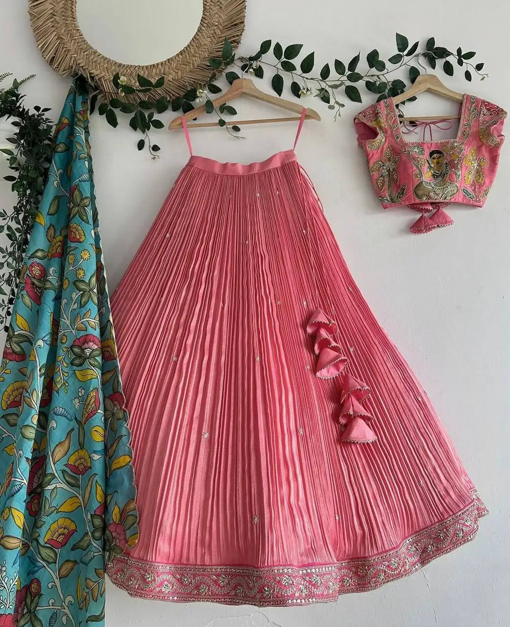 New Designer Fully Stitched Chinon Lakhnawi Cholli Set Ready to Wear Indian & Pakistani Clothing