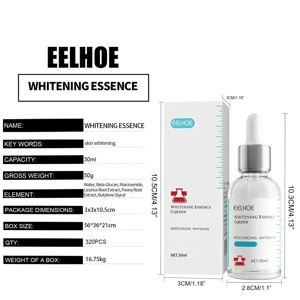 EELHOE Face Whitening Serum Remove Melasma Essence Fade Dark Spots Melanin Brightening Skin Essence Pigment Correction Products