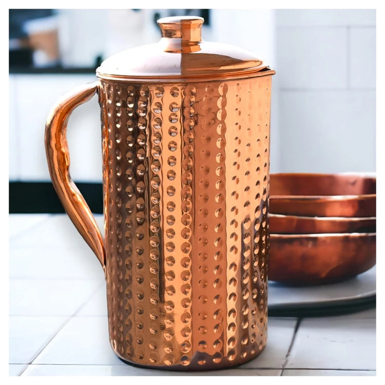 Classic Style Eco-Friendly Shiny Copper Jug for Kitchen Dining Festive Table Displays & Wedding Occasions Water Pots & Kettles