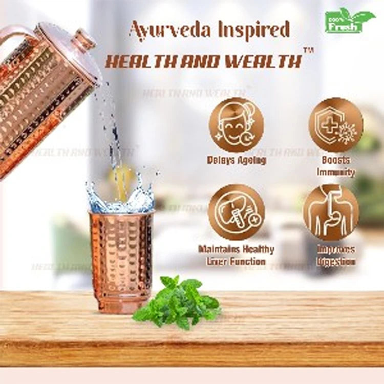 Classic Style Eco-Friendly Shiny Copper Jug for Kitchen Dining Festive Table Displays & Wedding Occasions Water Pots & Kettles