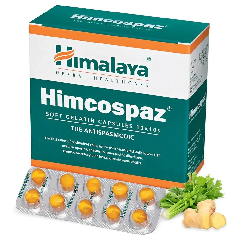 Himalaya Himcospaz Tablets Natural Herbal Formula Wild Promotes Body Comfort Balance Plastic Container/Bottle Export India