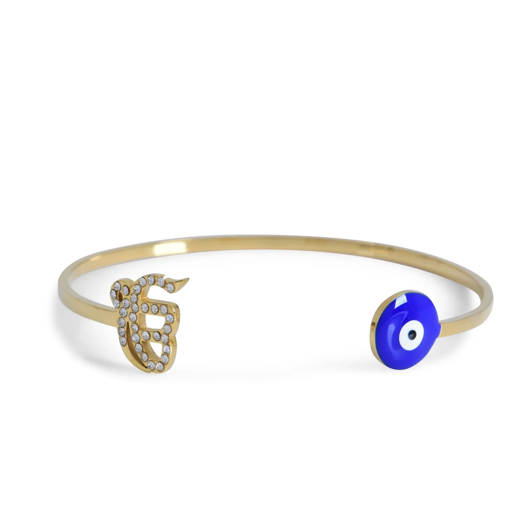 Ek Onkar Khanda Bracelet Cuff Bangles For Women Custom Diamond Bracelet Open Stainless steel Bracelets Gift For Her