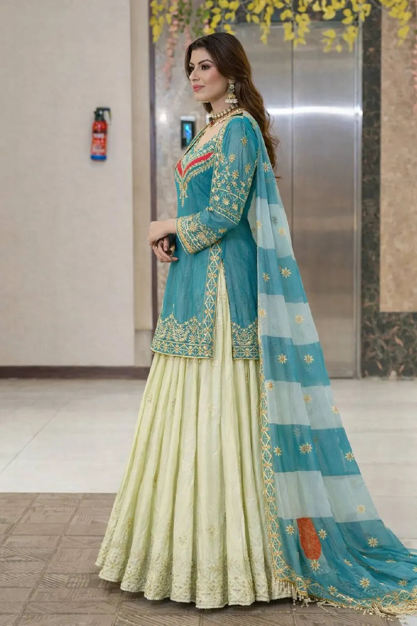 Designer Embroidered Salwar Kurta Suit Set Women Traditional Wedding Party Wear Ethnic Dress Dupatta Wholesale Indian Ethnic