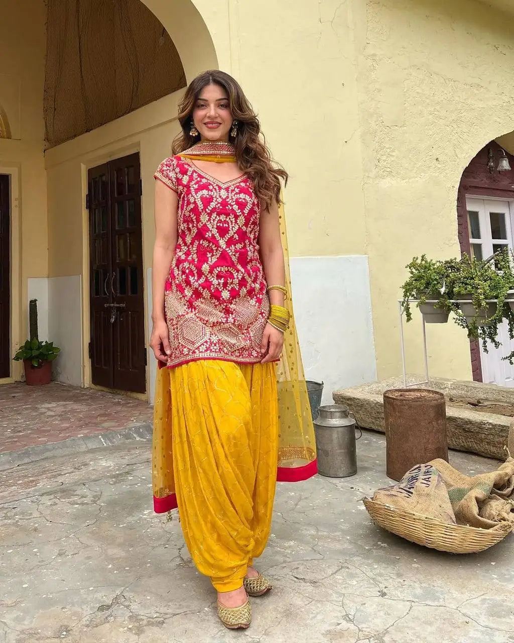 Tennecy's New Ready-Made Collection Heavy Embroidery Sequence Work Indian & Pakistani Top-Patiala & Dupatta Set Fully Stitched