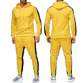 Men's 2 Piece Tracksuit Color Block Sweatsuit Stripes Casual Winter Long Sleeve Warm Moisture Wicking Breathable Sportswear Suit