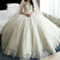 Dubai crystal flowers wedding dress