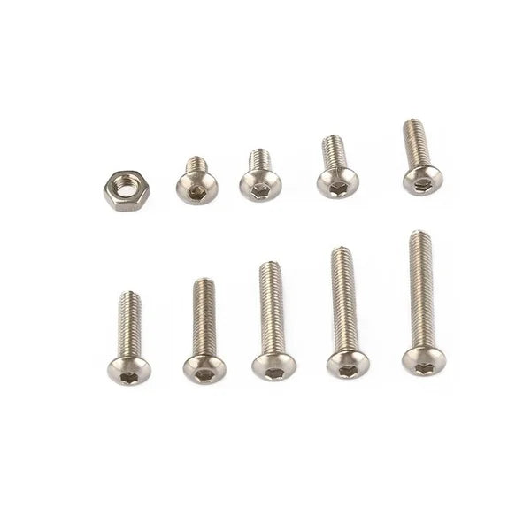 340PCS/SET M3 Stainless Steel Hex Socket Screws Nut Set With Box nut sock  metic nut and bolt assortment  thumb screw m3 color