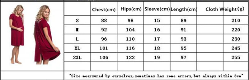 Maternity Pajamas Nightgown Breastfeeding Dress Premama Nursing Pyjamas Pregnant Women Short Sleeve Sleepwear Home Loungewear