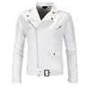 OEM ODM Wholesale Fashion Winter Men Faux Leather Solid Color Slim Fit Jacket Coat