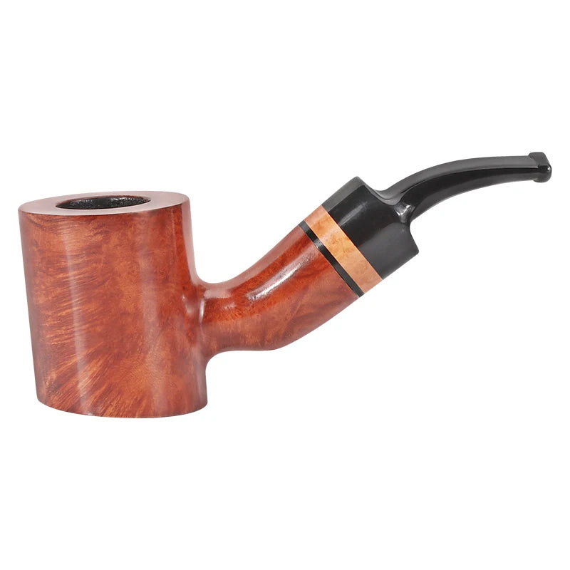 New Luxury Portable Briar Wood Smoking Pipe with Gift Box Wooden Tobacco Pipe Smoking Accessories