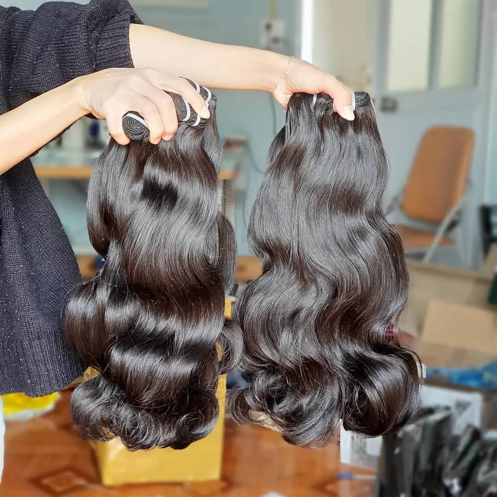Raw Unprocessed Raw Virgin Human Hair Bundle Cambodian Virgin Cuticle Aligned Hair 15 a No Tangle No Shedding Double Drawn Hair