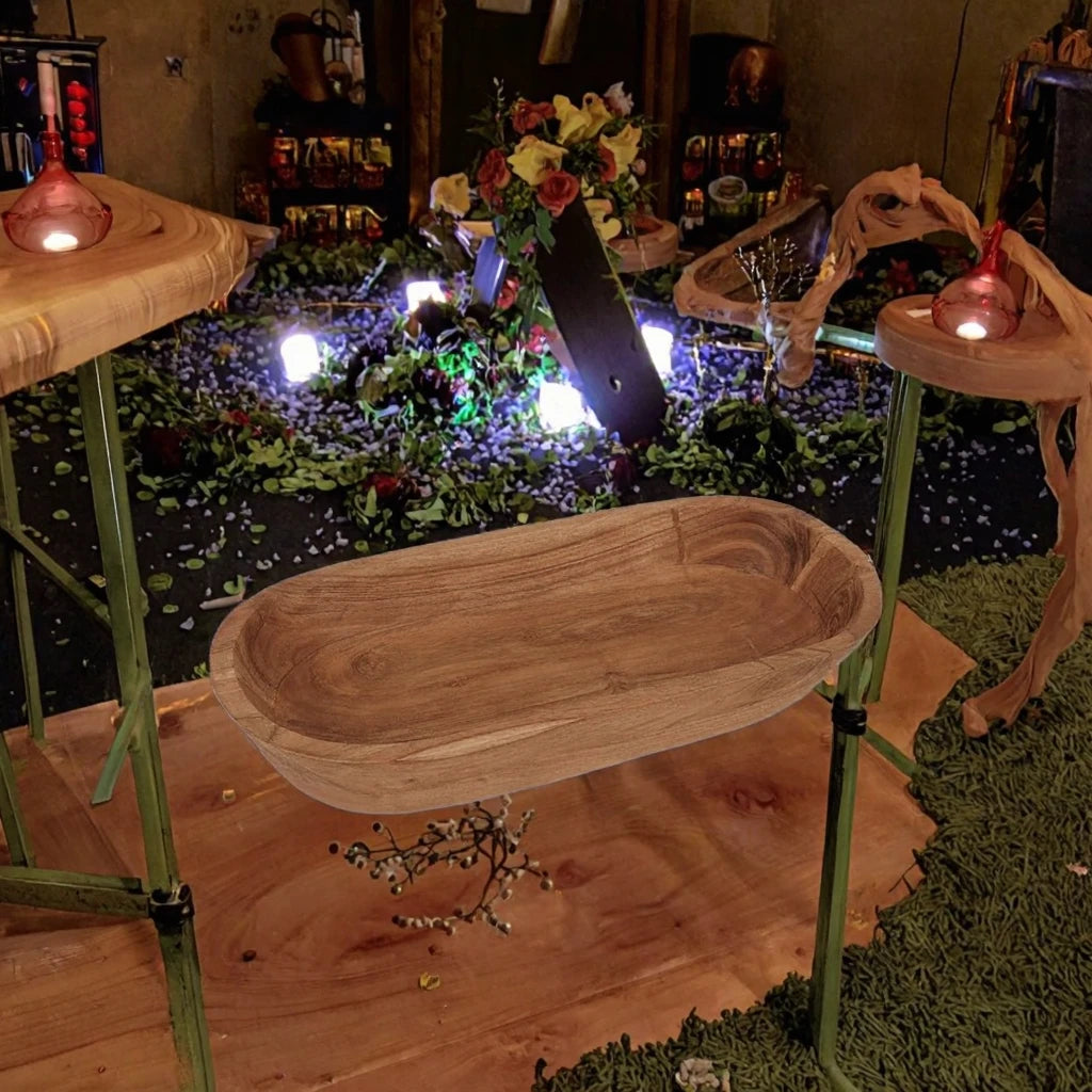 High Quality Handmade Boat-Shaped Paulownia Wood Eco-Friendly Vintage Salad Bowl Custom Size Wedding Candle Making Gifts Artizon