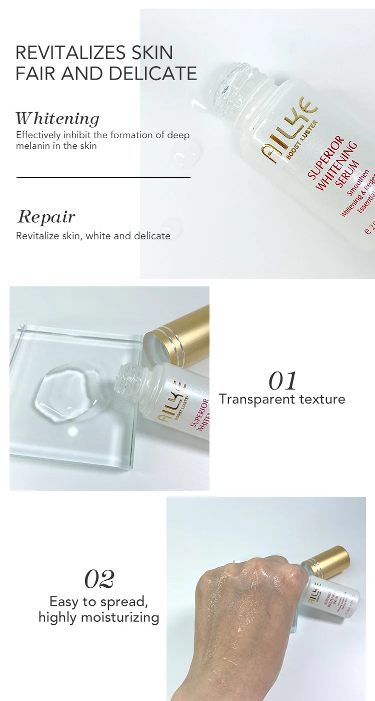 AILKE Skin Whitening Set, With Glutathion, Vitamin C, Shea Butter, Remove Dark Spots, Melanin, Pigmentation, Freckles, Stains