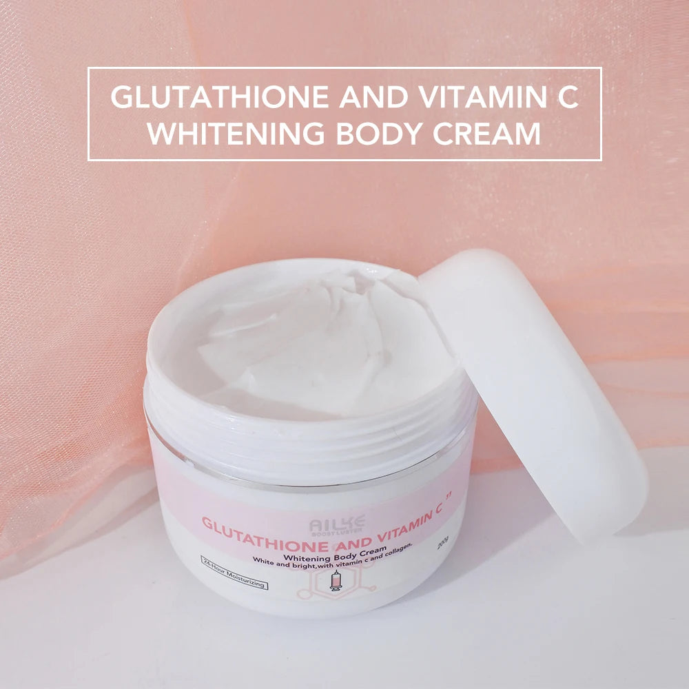 AILKE Skin Whitening Set, With Glutathion, Vitamin C, Shea Butter, Remove Dark Spots, Melanin, Pigmentation, Freckles, Stains