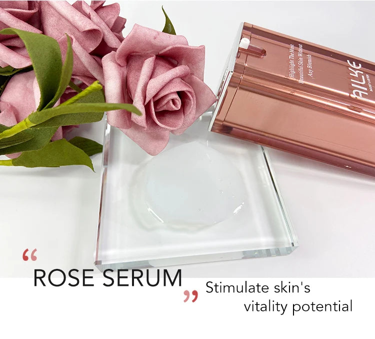 AILKE Whitening Serum, Anti-Aging, Reduce Freckles ,Dark Spots, With Rose Oil, Geranium Essential Oil, For Face & Body Essence