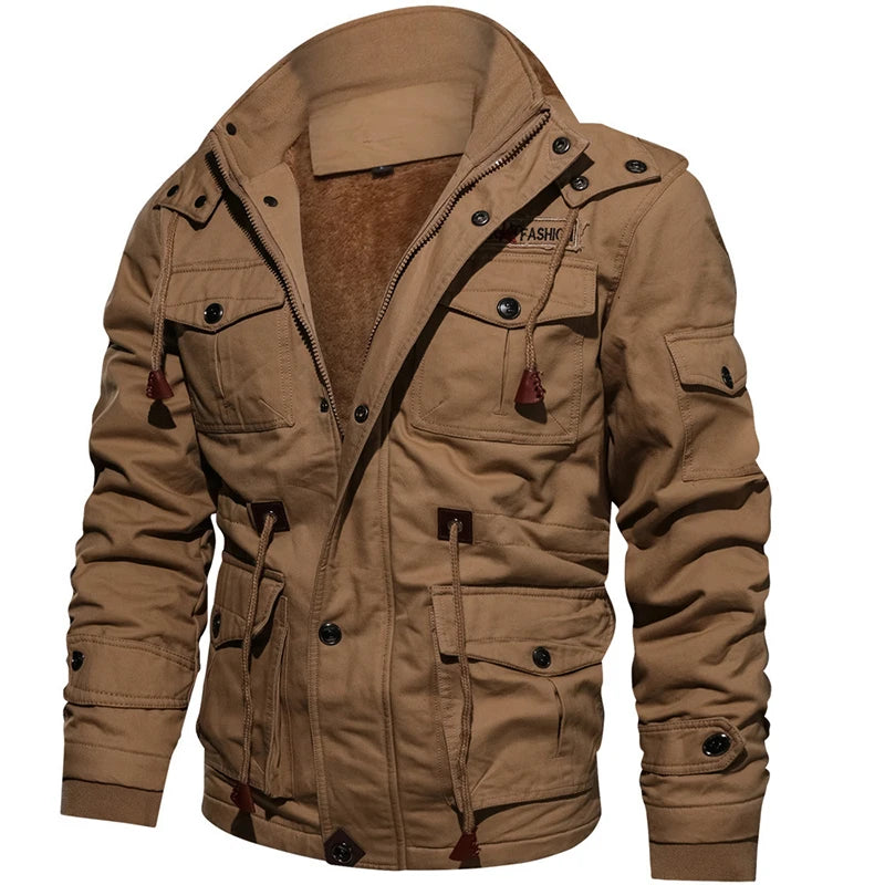 Men's Winter Fleece Inner Jacket Coats Thick Warm Casual Parkas Outwear Jackets Men jaquetas masculina inverno Hooded Overcoat