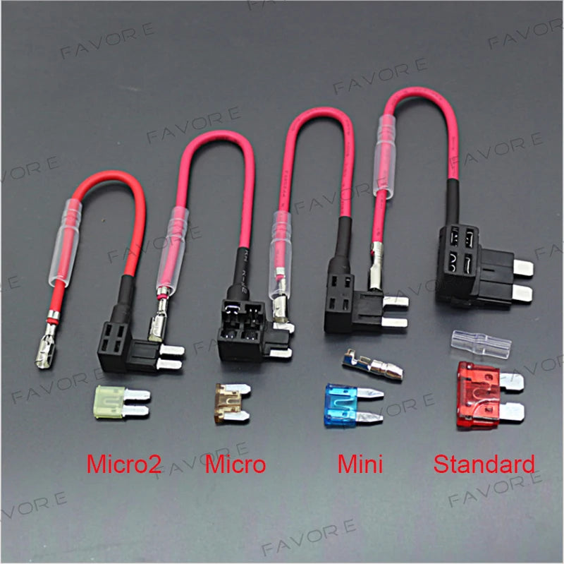 Micro2 Micro Mini Standard medium Blade Fuse Apapter Automotive Fuses tap Holder 2A 3A 5A 7.5A 10A