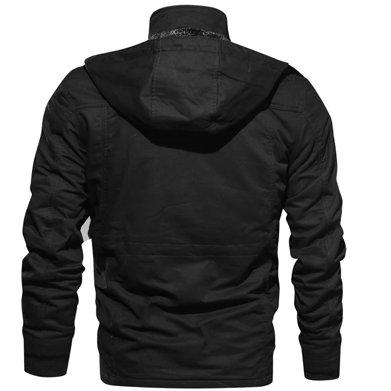 Men's Winter Fleece Inner Jacket Coats Thick Warm Casual Parkas Outwear Jackets Men jaquetas masculina inverno Hooded Overcoat