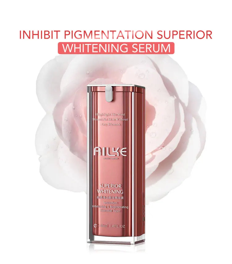 AILKE Whitening Serum, Anti-Aging, Reduce Freckles ,Dark Spots, With Rose Oil, Geranium Essential Oil, For Face & Body Essence