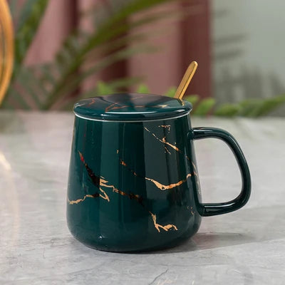 Luxury Marble Pattern Cup Phnom Penh Mug Gift Box Set Coffee Mug Couple Ceramic Souvenir Wedding Bridal Lover's Gifts
