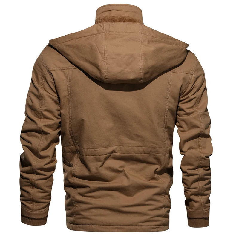 Men's Winter Fleece Inner Jacket Coats Thick Warm Casual Parkas Outwear Jackets Men jaquetas masculina inverno Hooded Overcoat
